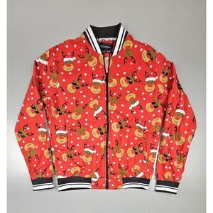 DENIM & FLOWER Ricky Singh‎ Jacket Mens Mediunm. Christmas Rudolph Reindeer